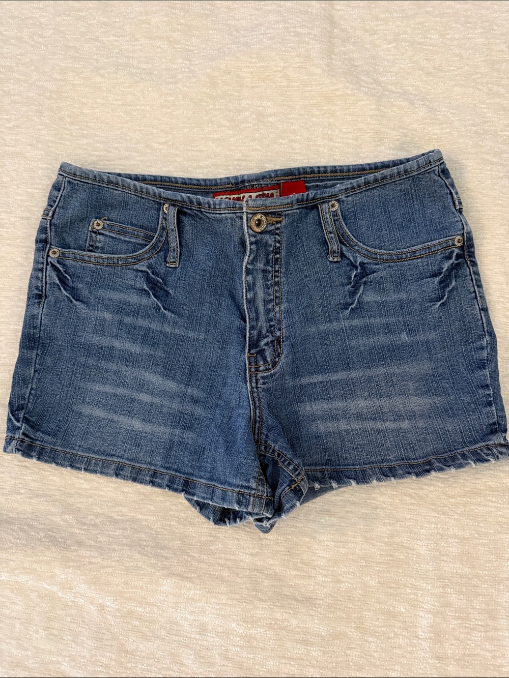 Vanilla Star Washed Blue Denim Jean Shorts